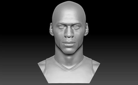 Michael Jordan bust for 3D printing