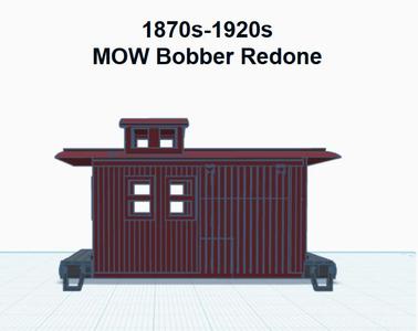 MOW bobber Caboose Redone (HO SCALE)