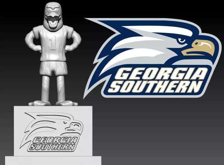 NCAA - GEORGIA SOUTHERN EAGLES FOOTBALL MASCOT STATUE - DECOR