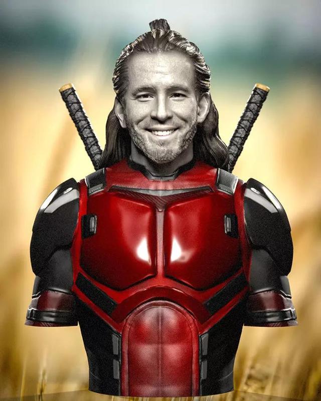 Marvel Nicepool Ryan Reynolds Deadpool and Wolverine bust