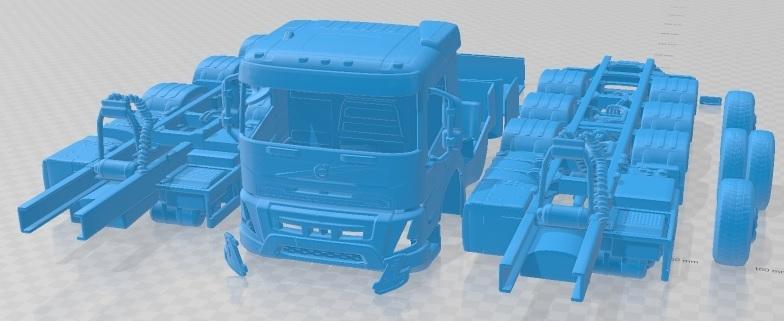 Volvo FMX Day Cab Chassis Truck 4 axle 2020 Printable