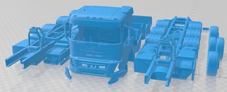 Volvo FMX Day Cab Chassis Truck 4 axle 2020 Printable