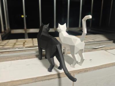 Standing Cat - Interesting Geometric Cat