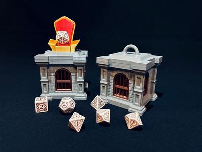 Dice Jail and Dice Throne with Magnetic Lid – Fantasy RPG Dice Accessory (Fan-Made)
