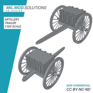 Artillerie Zugwagen mit Reinigungsstab Tabletop