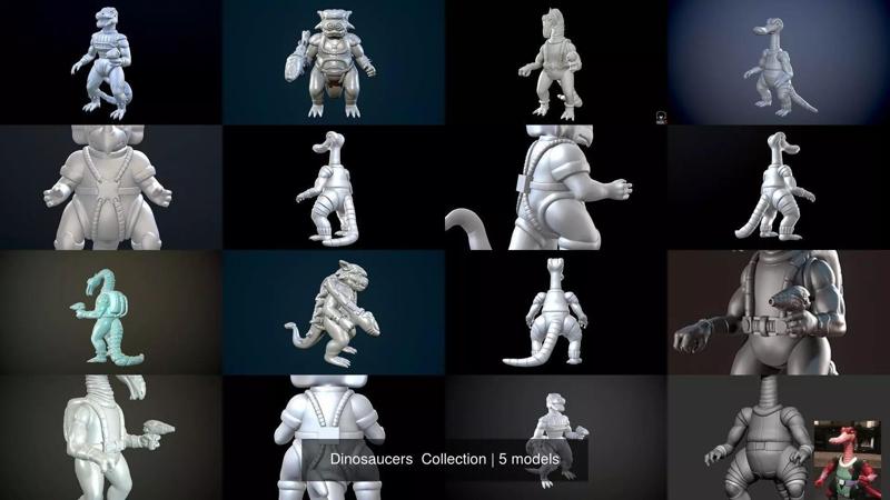 Dinosaucers Collection creature holding gun