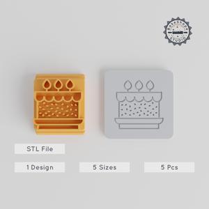 Halloween Cake Stamp Tile, 5 Piece Set for Clay & Cookies, Motif Sizes 20-40 mm, Perfect for Fondant & Soft Material Designs PRODUCT_3968