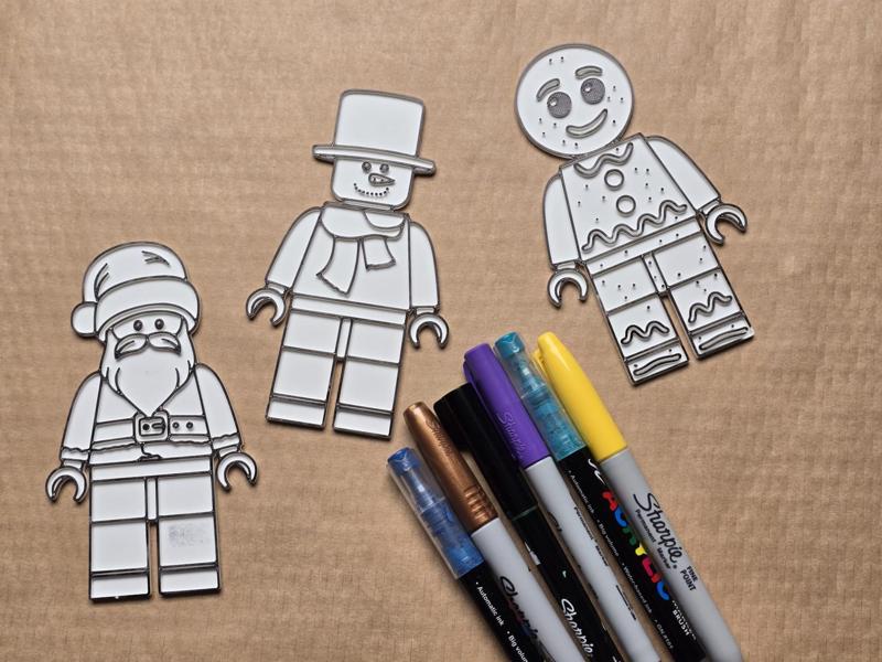 Christmas Coloring Pack Santa Cookie Snowman