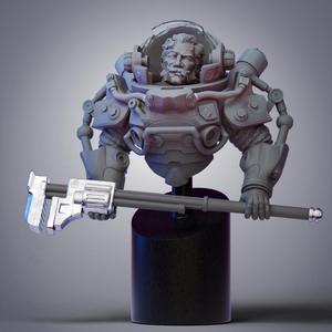 Guy Spacer Bust, 1/12 scale.