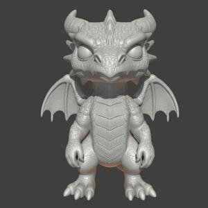 Chibi Dragon - Cute Fantasy Creature for 3D Printing