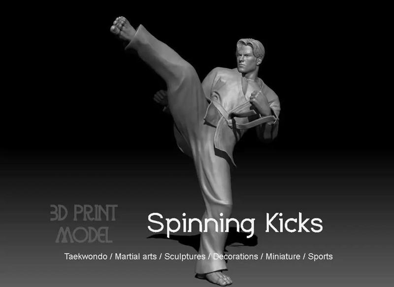 Taekwondo spinning kicks two