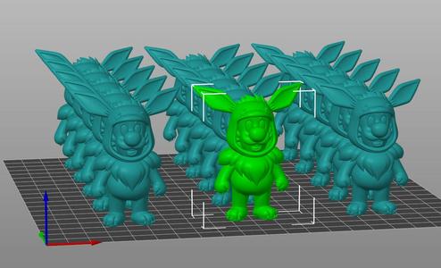 Luigi as Eevee 3D Model - Nintendo x Pokémon Crossover - Hybrid Character STL File - FDM/Resin Printable - Collector's Figure