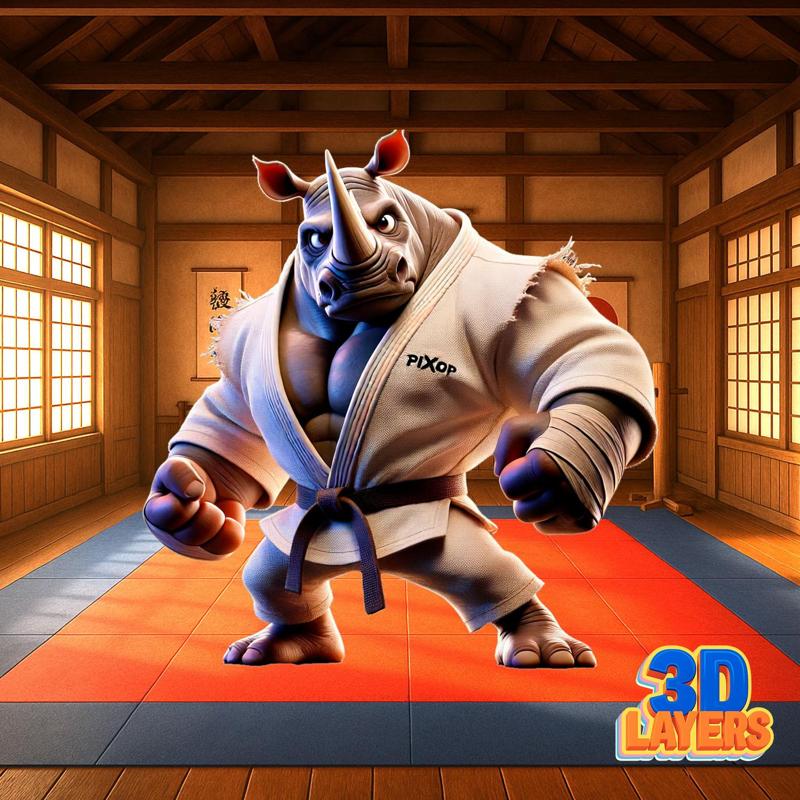 Karate Rhino - Heavyweight Fighter