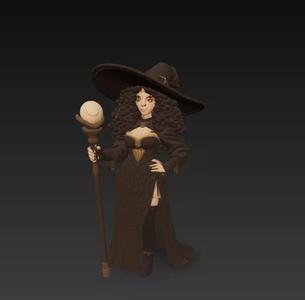 Stylized Little Witch Character - 3D Model for Games