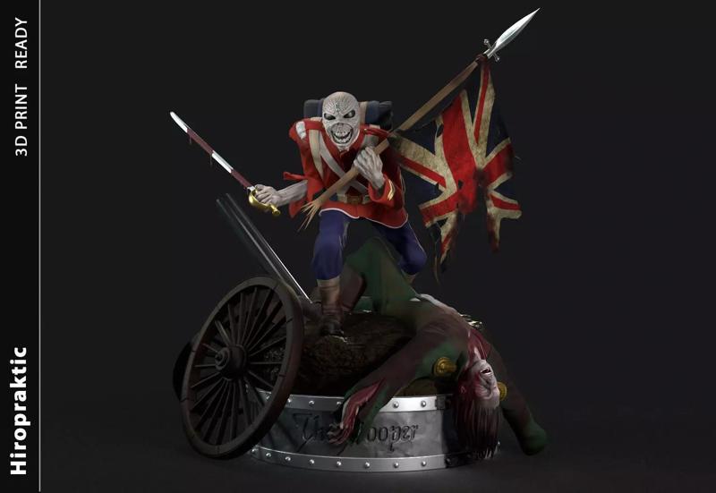 The Trooper statue of soldier on cannon