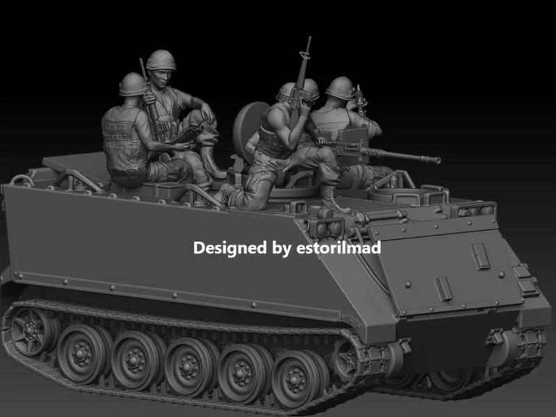 PACK OF VIETNAM AMERICAN SOLDIERS IN M113 ACAV