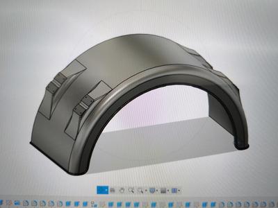 Tamiya Mercedes SK rear mudguard round