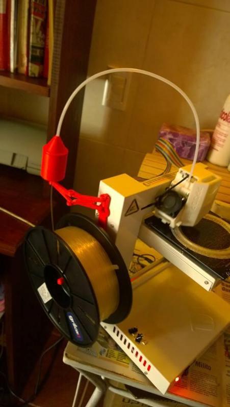 Sistema base porta carrete con brazo articulado y filtro lubricador para UP PLUS 2