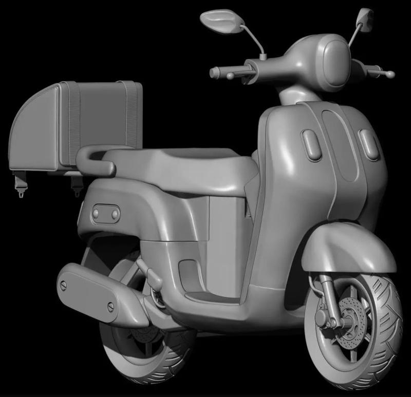 3D Scooter Motorcycle Model