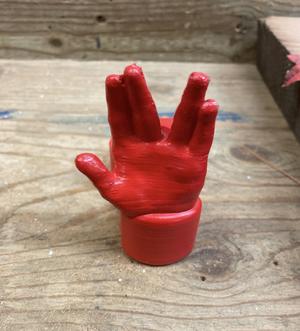 Milwaukee Packout Spock "live long and prosper" hanger mount