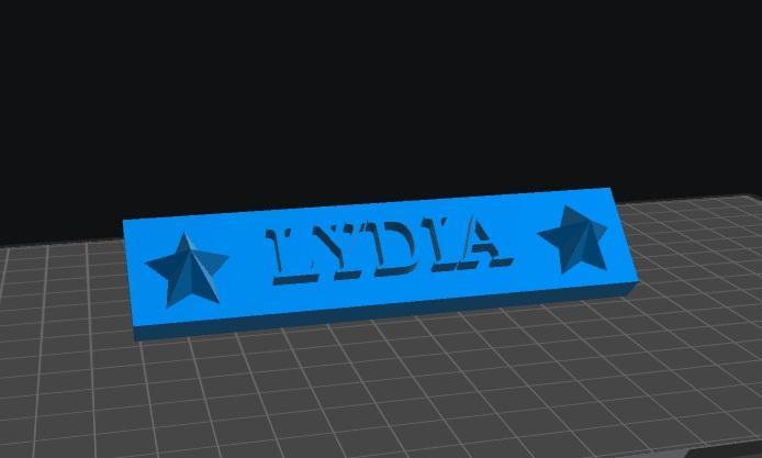 Lydia Nameplate
