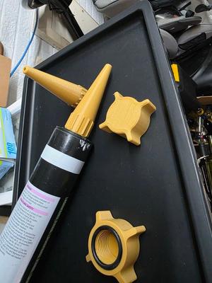 Large silicone sealant adhesive cap and nozzle 24mm diameter Pink Stuff cartridges