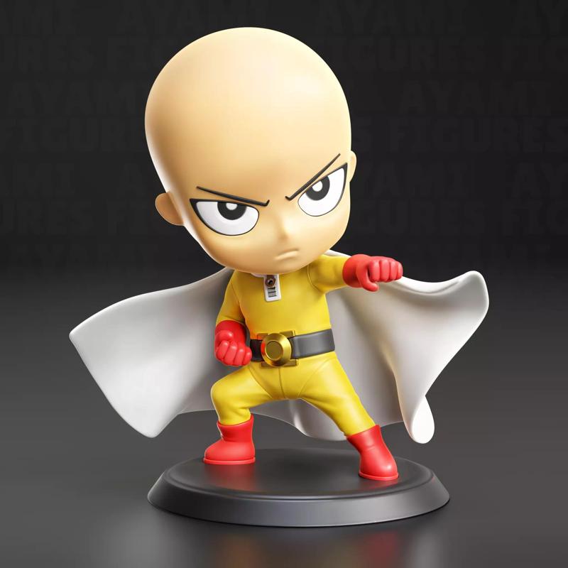 One Punch Man - Serious Chibi Saitama STL Ready for 3D Printing