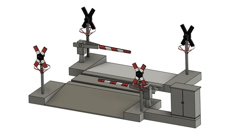 G Gauge level crossing Hs64b WSSB garden railroad