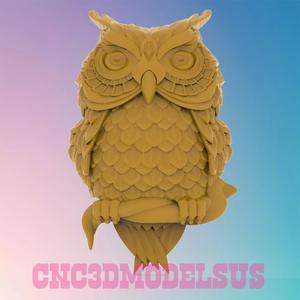 Owl 3 3D MODEL STL FILE FOR CNC ROUTER LASER