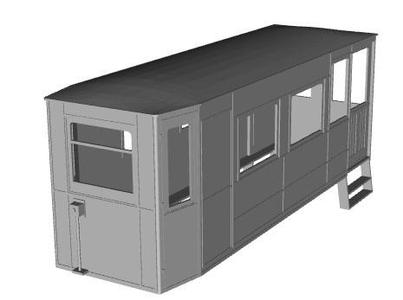 Crochat Pithiviers railcar 60cm gauge 1/120 scale