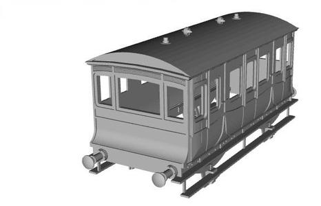 Kent and East Sussex Railway Royal Saloon Coach 1/100 scale