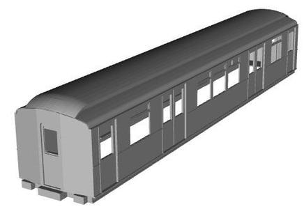London Underground Q35 stock (ex M and N) Trailer coach 1/87 scale