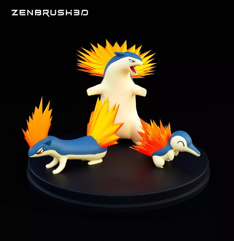 CYNDAQUIL QUILAVA TYPHLOSION  EVOLUTION POKEMON