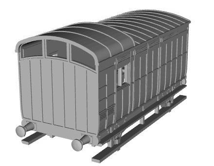 KESR ex NLR luggage brake coach no 15 1/87 scale