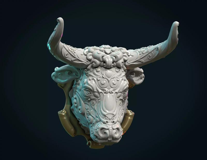 Ornate Bull Head