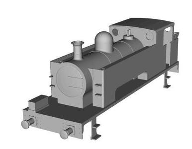 Garstang and Knott End Railway 2-6-0T BLACKPOOL loco 1/76 scale