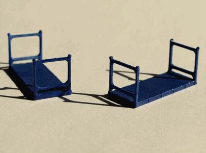 N Scale 20ft Flatrack Containers