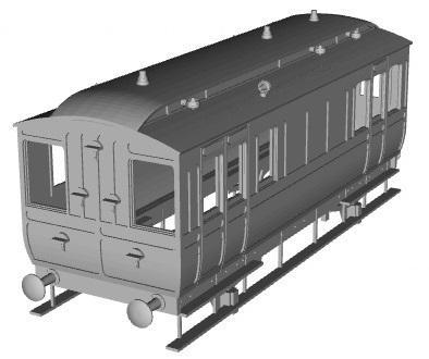 Highland Railway Duke of Sutherland 4 wheel saloon coach 1/100 scale