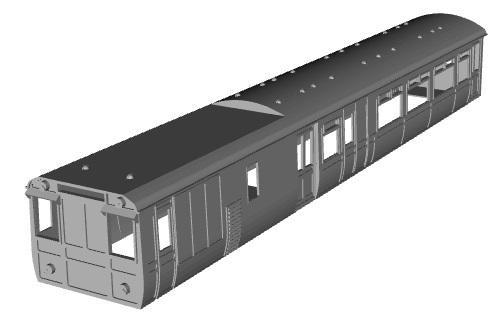 LNWR Siemens motor coach (AC modified- alternative1) 1/32 scale