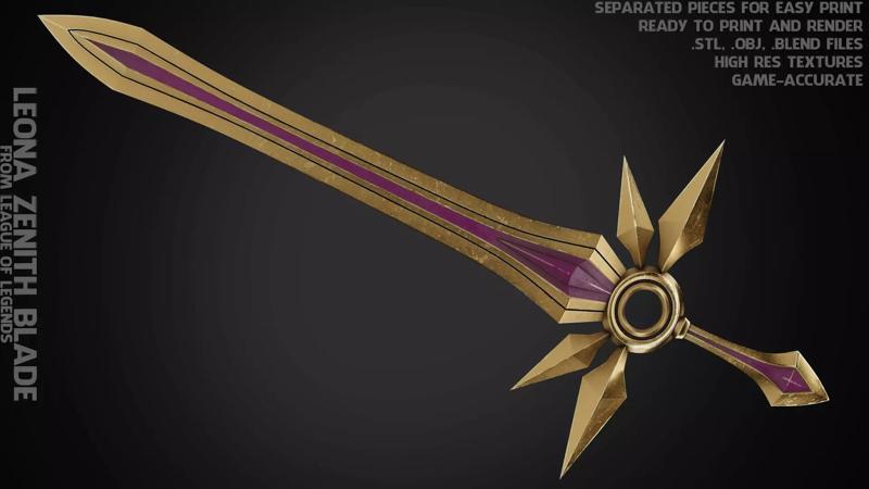 League of Legends Leona Zenith Blade for Cosplay