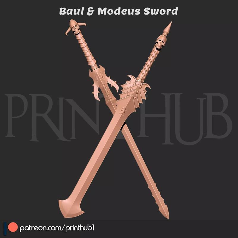 Baul or Modeus swords from devil may cry 2007 for cosplay stl