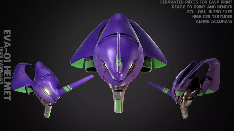 Evangelion EVA-01 Helmet for Cosplay