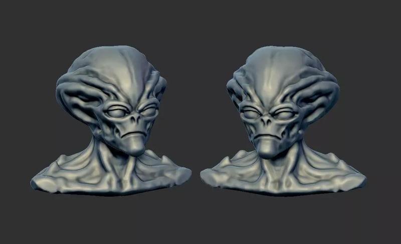 Alien Bust 2 - High-Quality 3D Printable STL Model