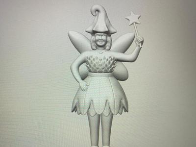 Fairy, Tinkerbell model on stand, Christmas
