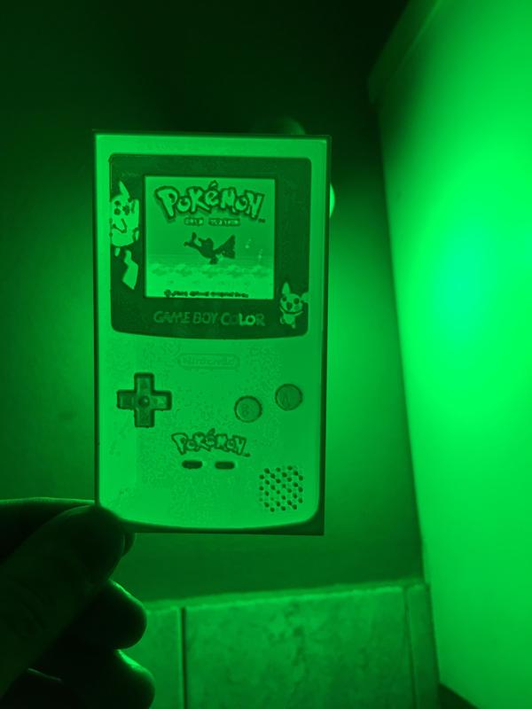 Gameboy Color Pokemon lithophane