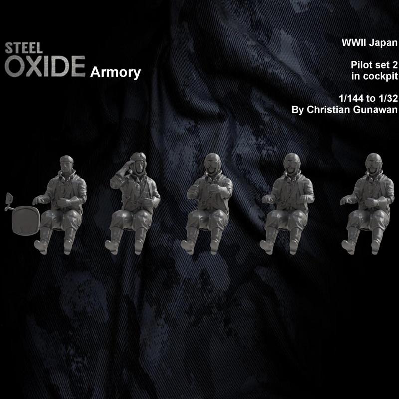 WWII japanese pilots set 2 in cockpit