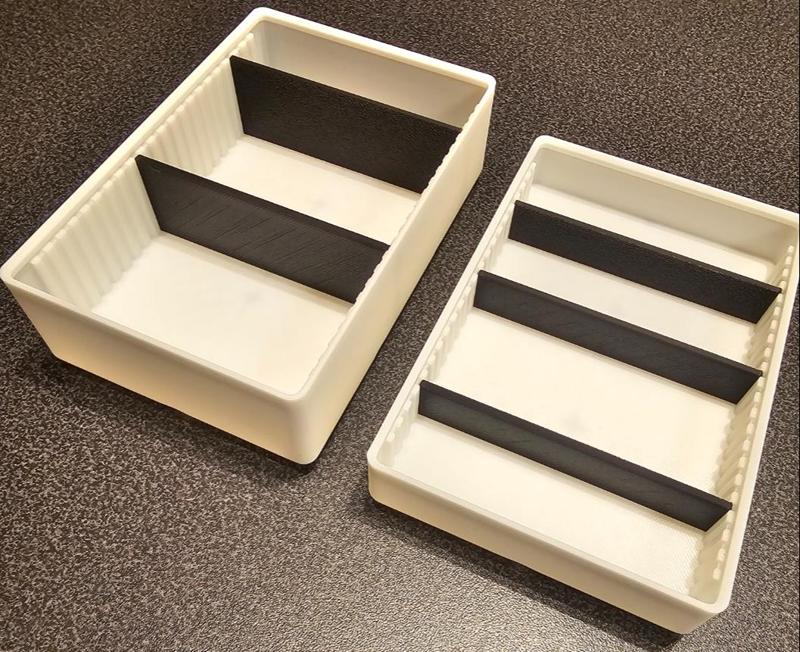 Gridfinity 3x2 Bins with movable dividers 