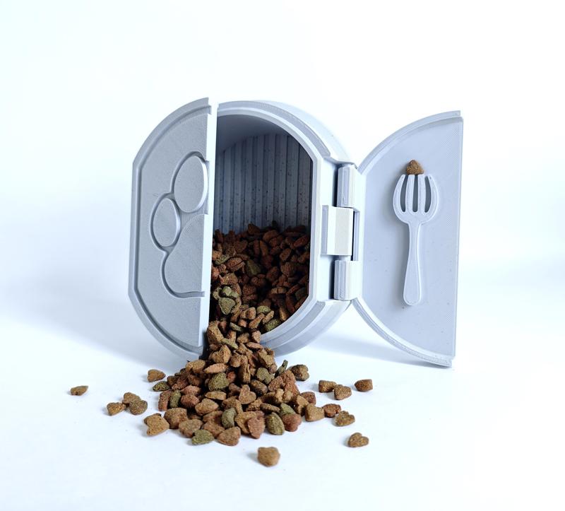 PET BOWL WHIT DOUBLE LID