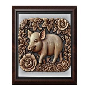 pig animal wall art relief wall decor