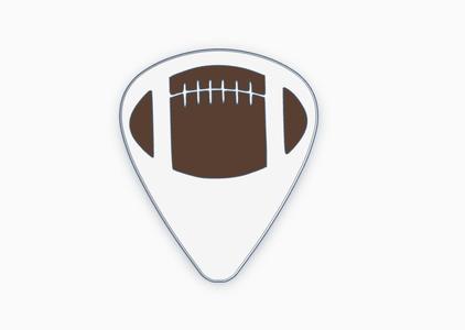 Football Guitar Pick